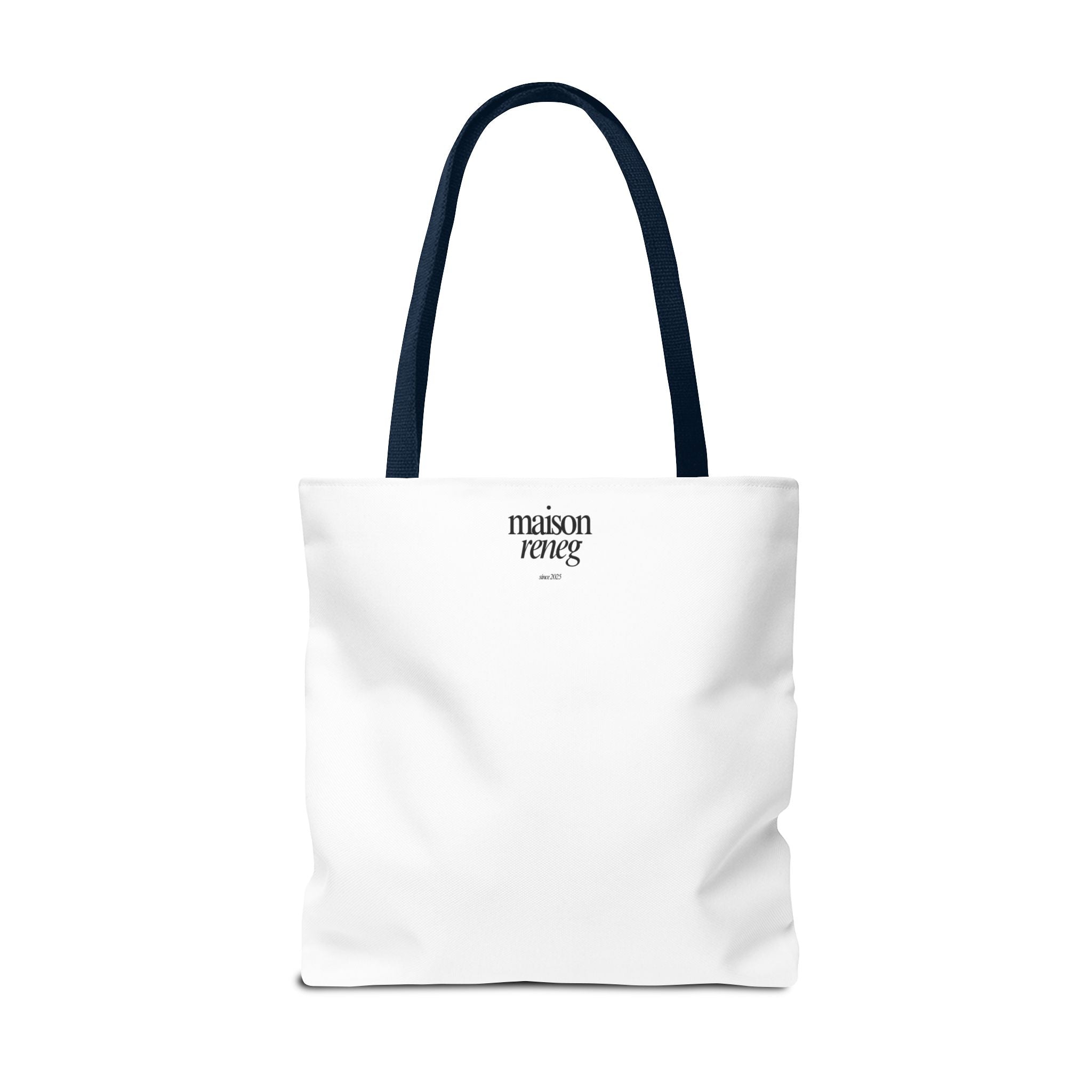 Eco-Friendly Tote Bag - Say No to Plastic, Reusable Shopping Bag, Soft White Bag, Blue