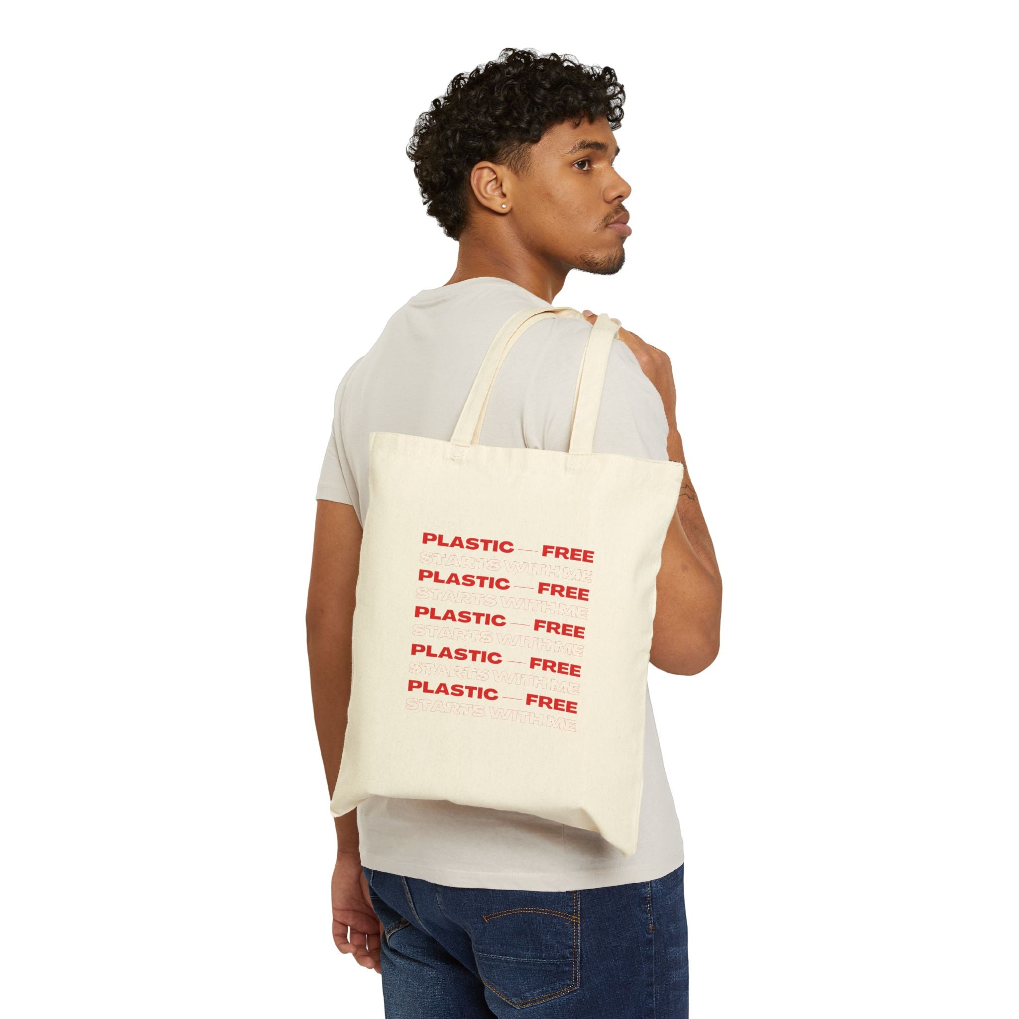 Eco-Friendly Cotton Tote Bag, Reusable Shopping Bag, Plastic Free