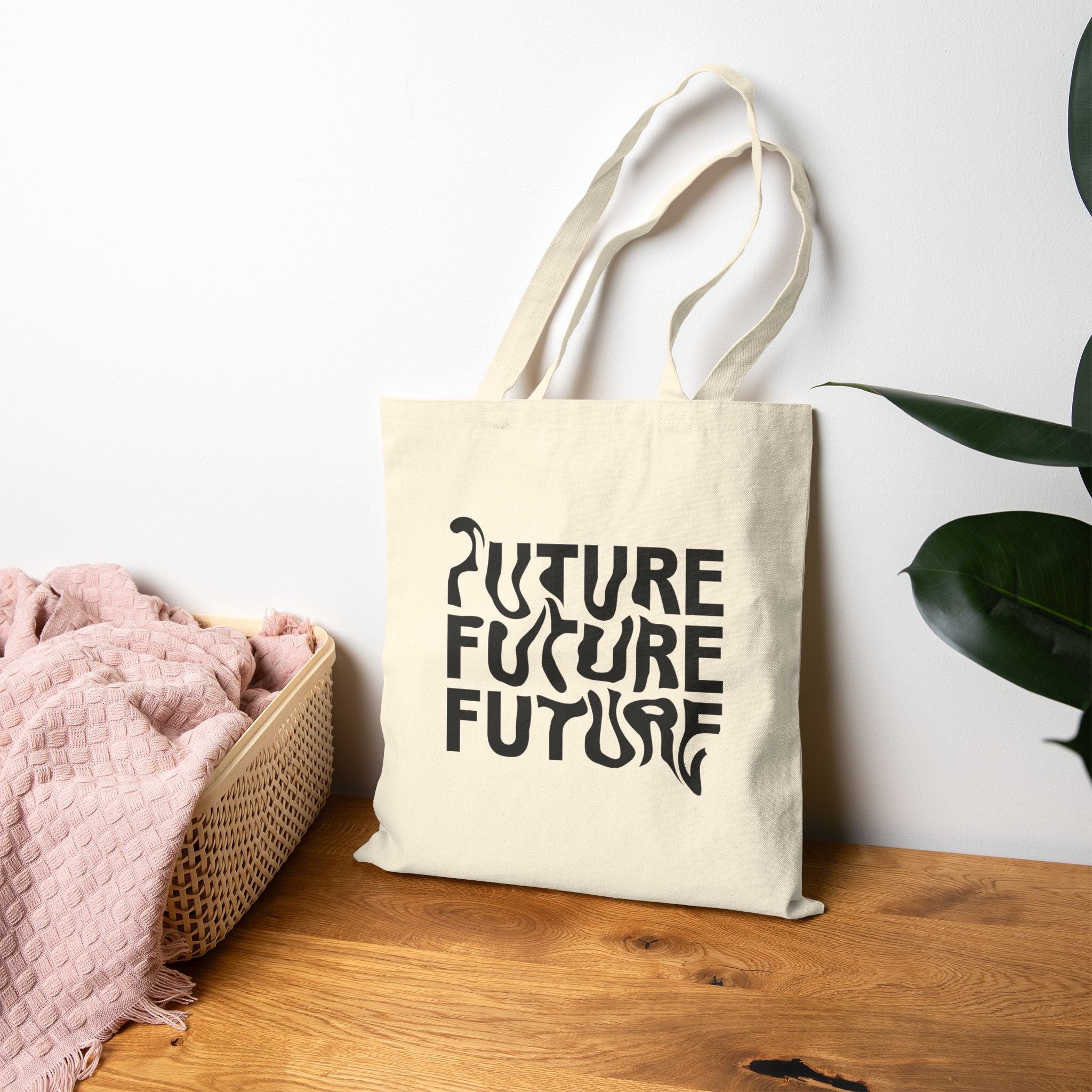 Eco-Friendly Cotton Tote Bag, Reusable Shopping Bag, Future
