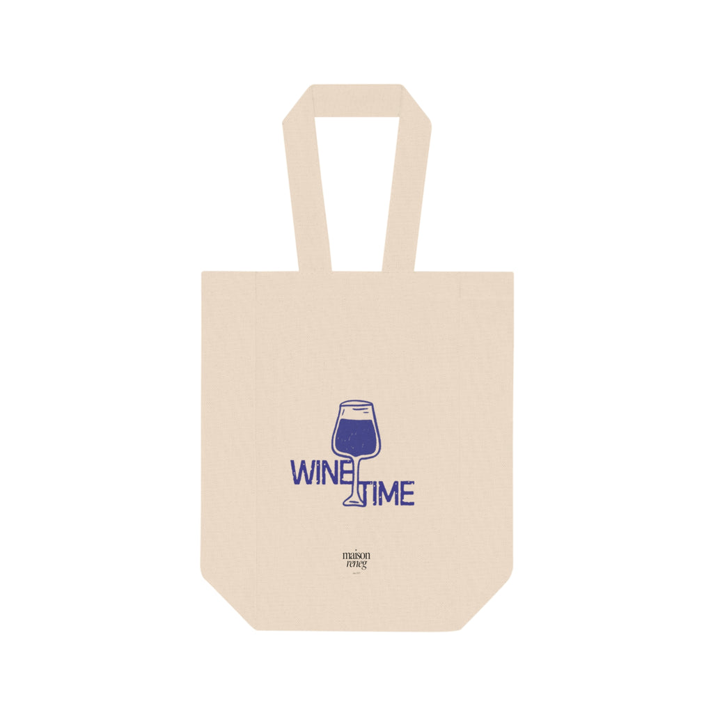 Eco-Friendly Tote Bag, Wine Tote Bag, Wine Time
