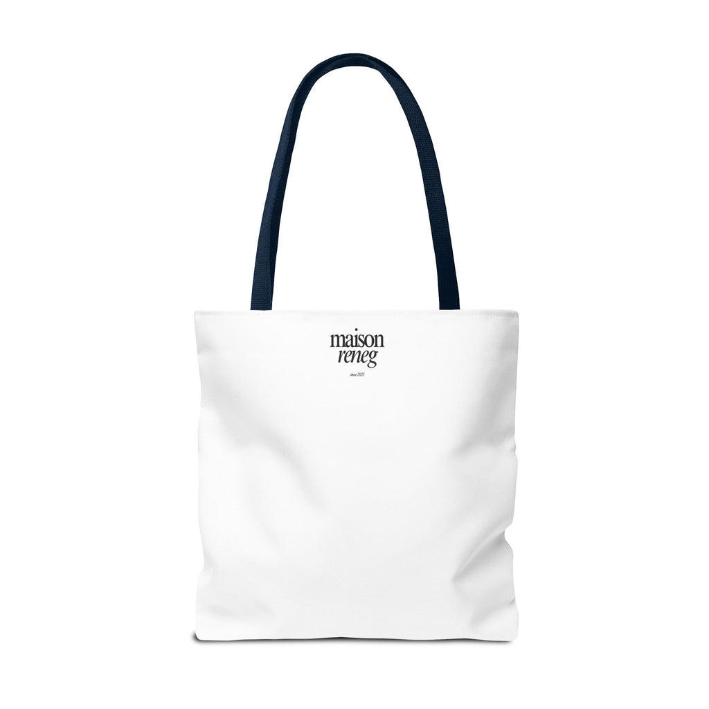 Eco-Friendly Tote Bag - Say No to Plastic, Reusable Shopping Bag, Soft White Bag, Blue