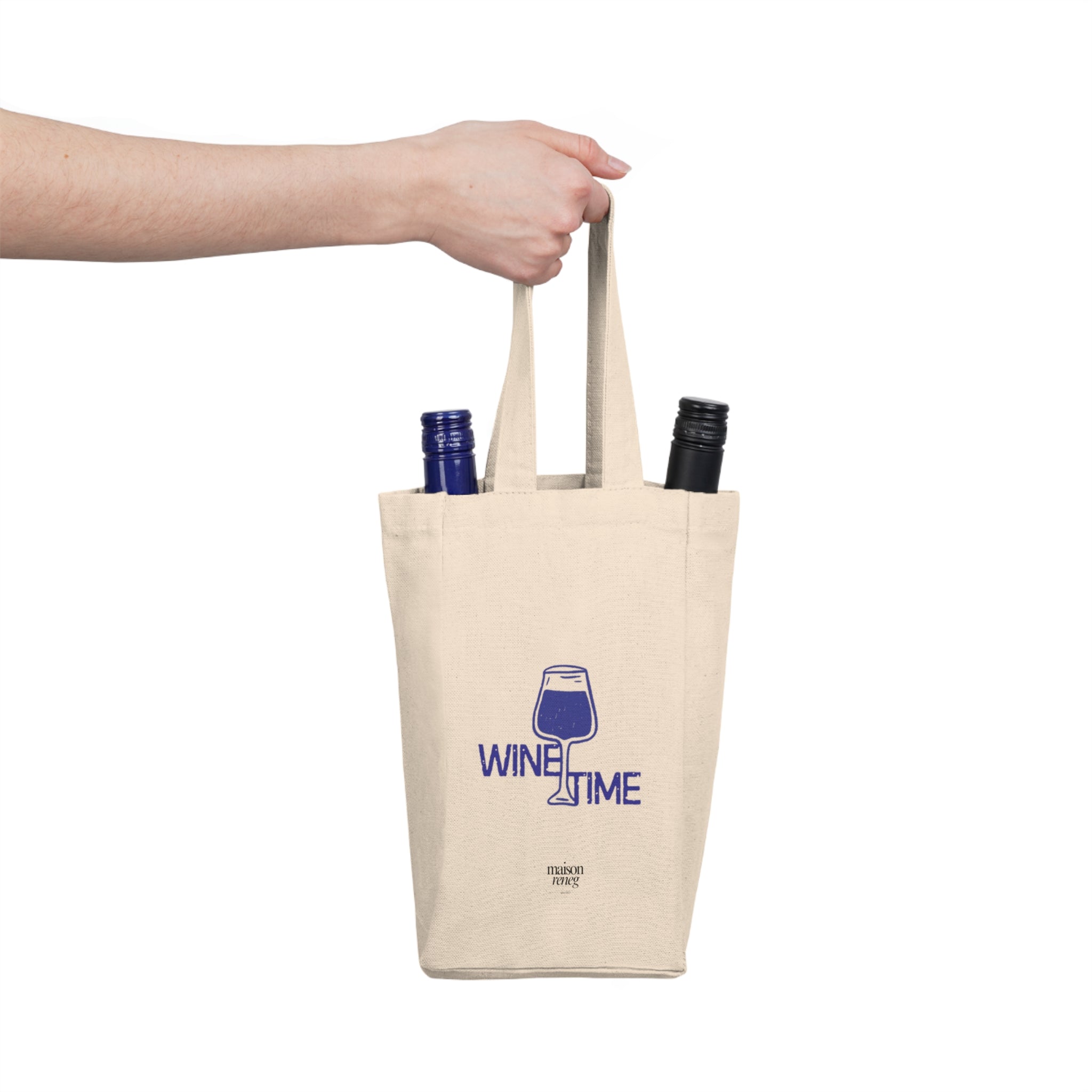 Eco-Friendly Tote Bag, Wine Tote Bag, Wine Time