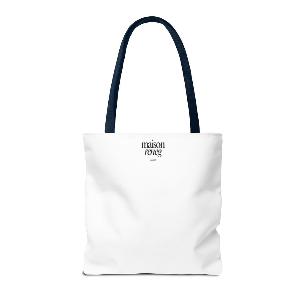 Eco-Friendly Tote Bag - Say No to Plastic, Reusable Shopping Bag, Soft White Bag, Blue