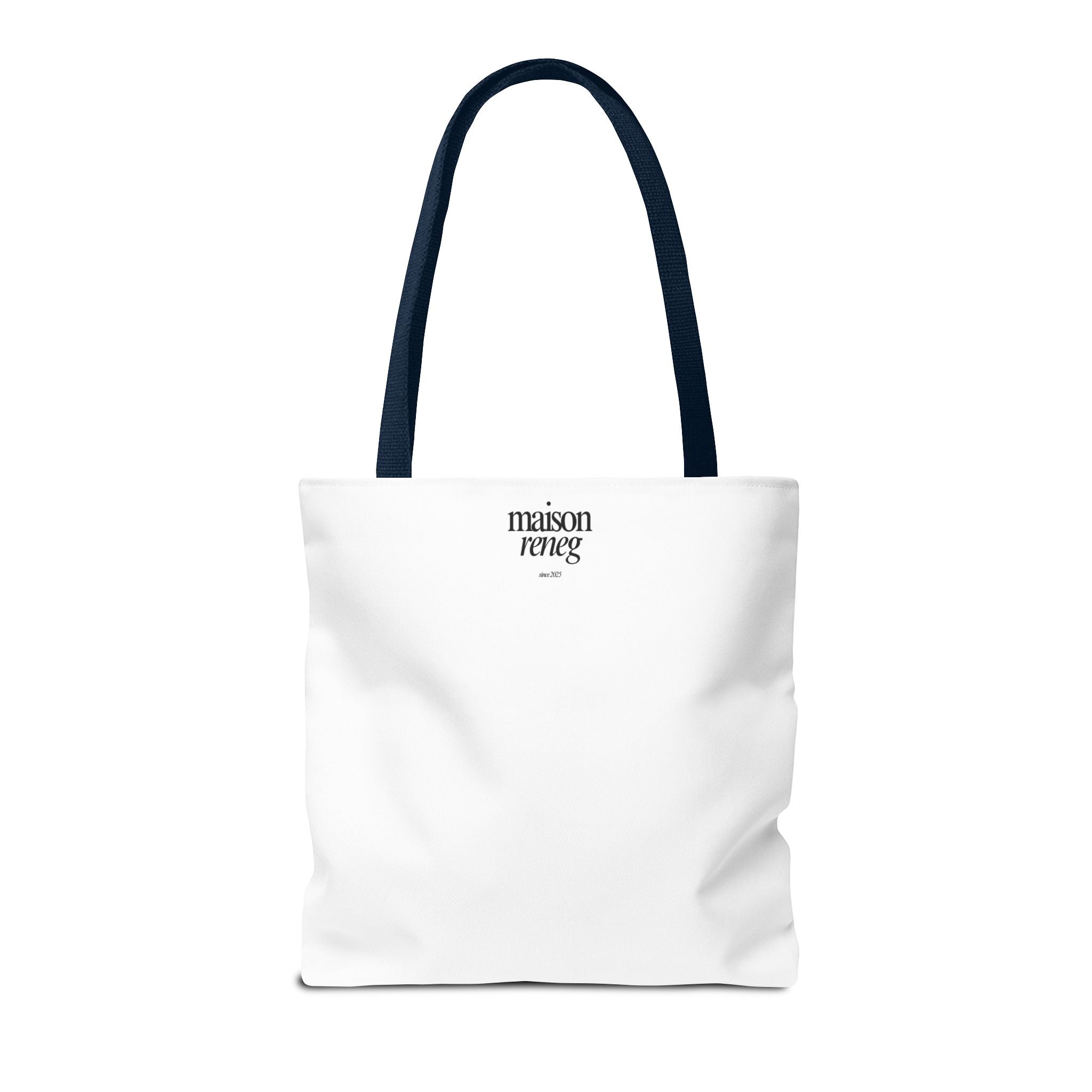 Eco-Friendly Tote Bag - Say No to Plastic, Reusable Shopping Bag, Soft White Bag, Blue