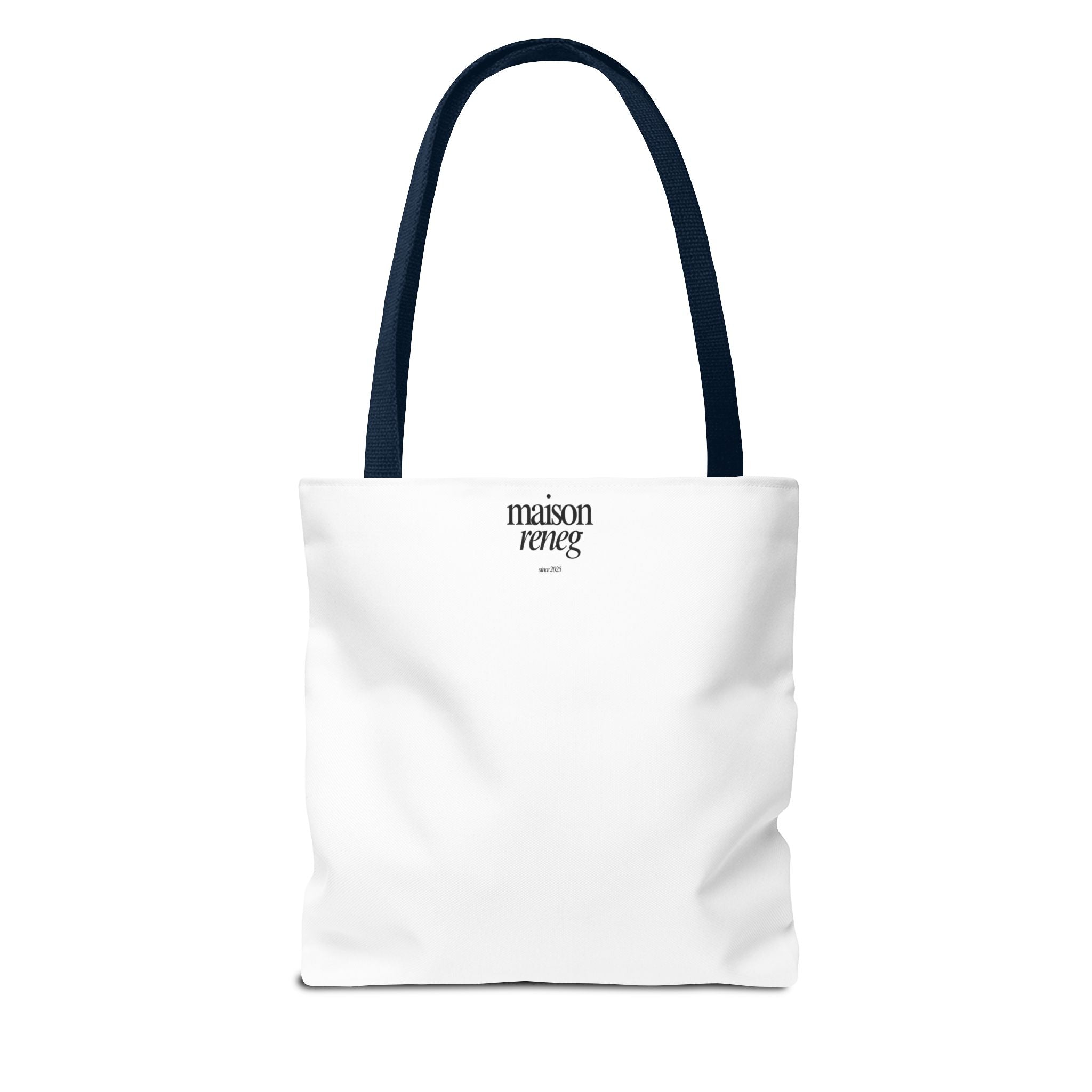 Eco-Friendly Tote Bag - Say No to Plastic, Reusable Shopping Bag, Soft White Bag, Blue